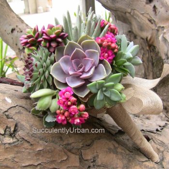 Succulent wedding bouquet - Jackie