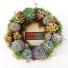 Christmas wreath with succulents.