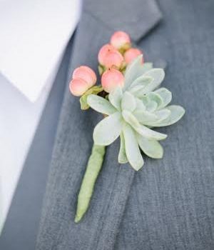 Wedding Boutonniere Pink (Lisa)