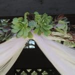 succulent decoration for ceremony arch