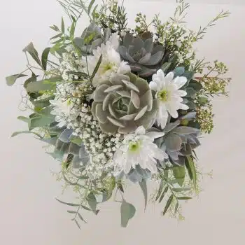 Succulent Bouquet with eucalyptus- Astrid