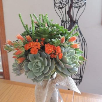 Succulent Wedding Bouquet for Liz