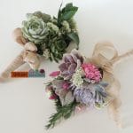 Succulent bouquet for bridesmaid.