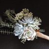 succulent and thistle bouquet