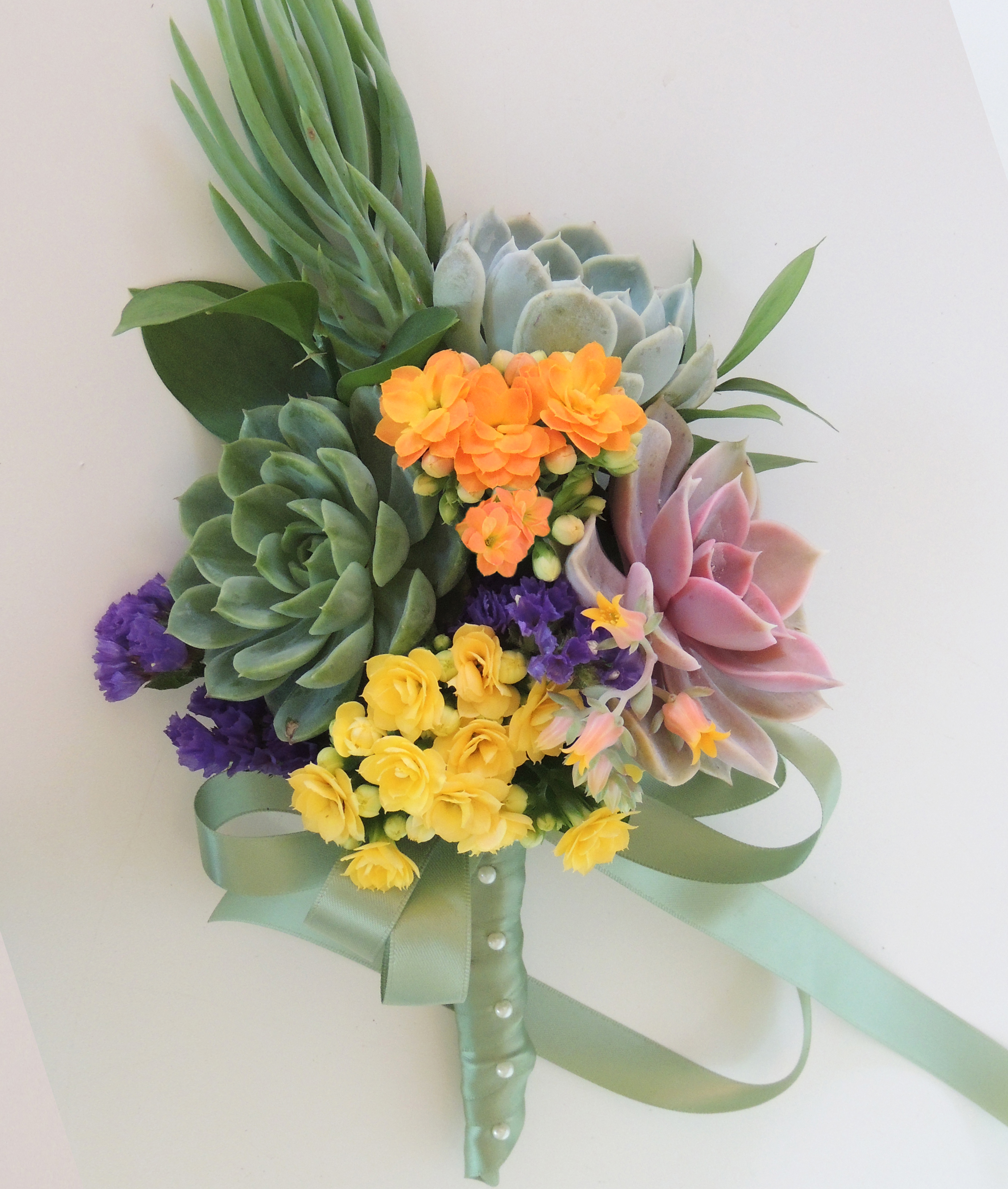 Flowers girl succulent bouquet