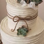 pastel con succulentas